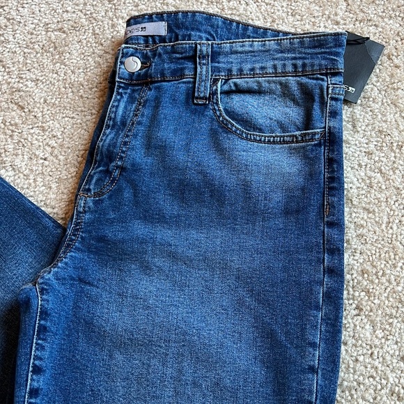 Joe’s Jeans Lara Mid Rise Raw Hem straight ankle jean denim blue pants size 31 - Picture 3 of 9